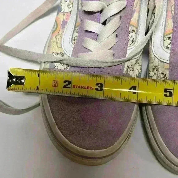 VANS Off The Walls Old School Grils Skateboard Sneakers Purple Unicorn Sz 3 Glow - Picture 9 of 10
